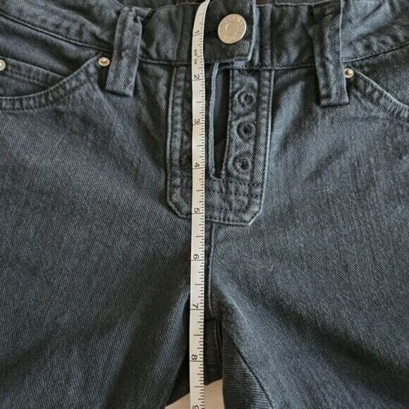 Isabel Marant Etoile Jeans Women 4 Black 1501 Straight Cropped Goth FLAW No Lace - Picture 6 of 16